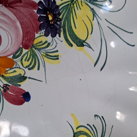 Rare Vintage Italian Renaissance Revival Nove Rose Signed Hand-Painted Bowl - Picture 9 of 11